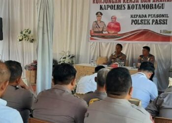 Kunjungi Polsek Passi, Kapolres Kotamobagu Ingatkan Anggota Terapkan Aturan dengan Hati Nurani